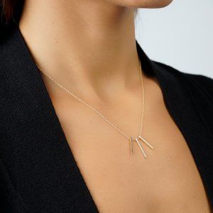 Three Bar necklace  Bar necklace  Gold bar necklace  Minimalist necklace  Dainty